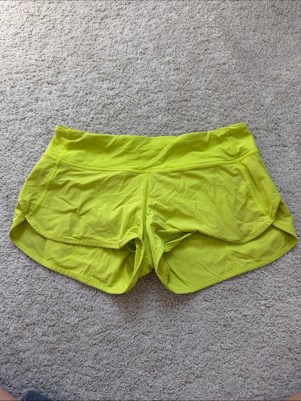 lululemon athletica Neon Yellow Athletic Shorts